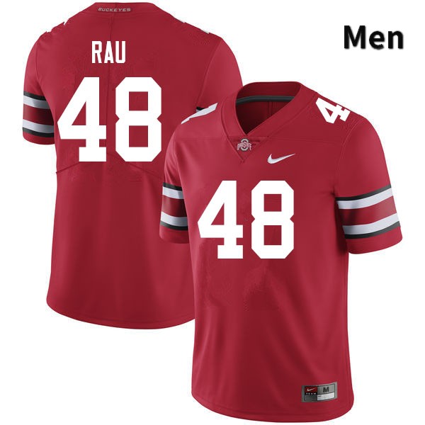 Ohio State Buckeyes Corey Rau Men's #48 Scarlet Authentic Stitched College Football Jersey